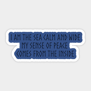 Sense of Peace - Black Lettering Sticker